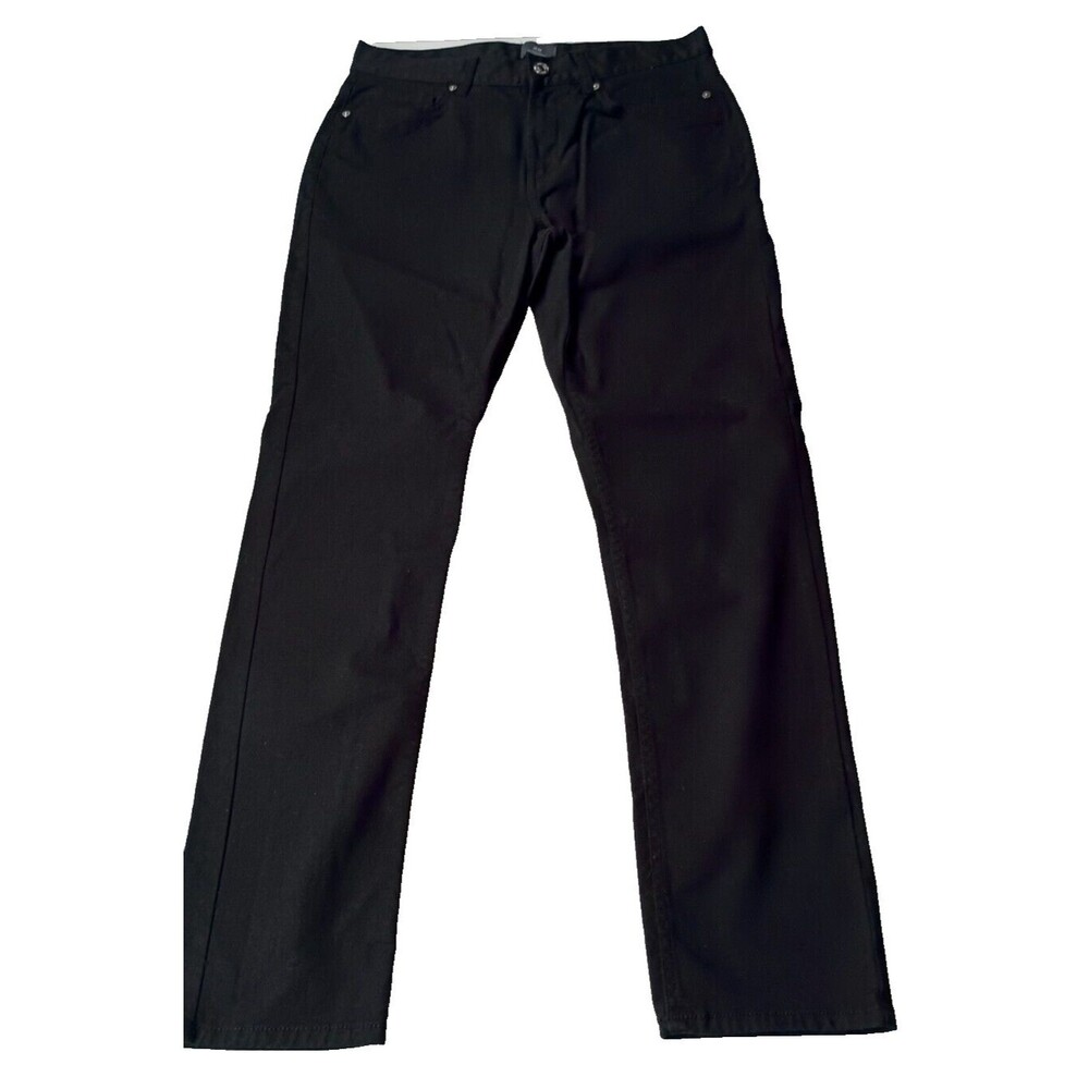 H&M Slim Fit Coupe Etroite Casual Pants Cotton Black 29W-32L EUC 5 Pocket